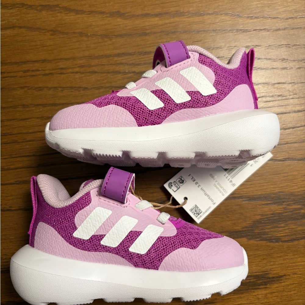 NEW Adidas Pink Baby FortaRun Shoes Sz 5K